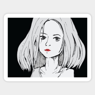 Portrait girl Sticker